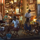 Seville's pretty neighborhood of Santa Cruz has lots of charming tapas bar